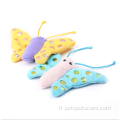 Jouet mignon pour animaux de compagnie en forme d'ailes de papier en forme de papillon